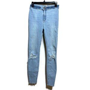 HALLIE Women's Stretch disstressed Ripped Denim jeans Blue Size 6